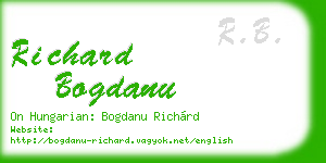 richard bogdanu business card