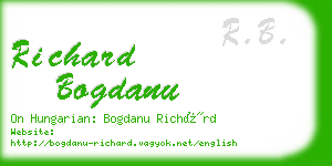 richard bogdanu business card